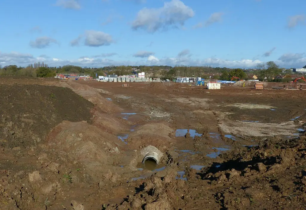 Image showing a piece of derelict land on a brownfield industrial site