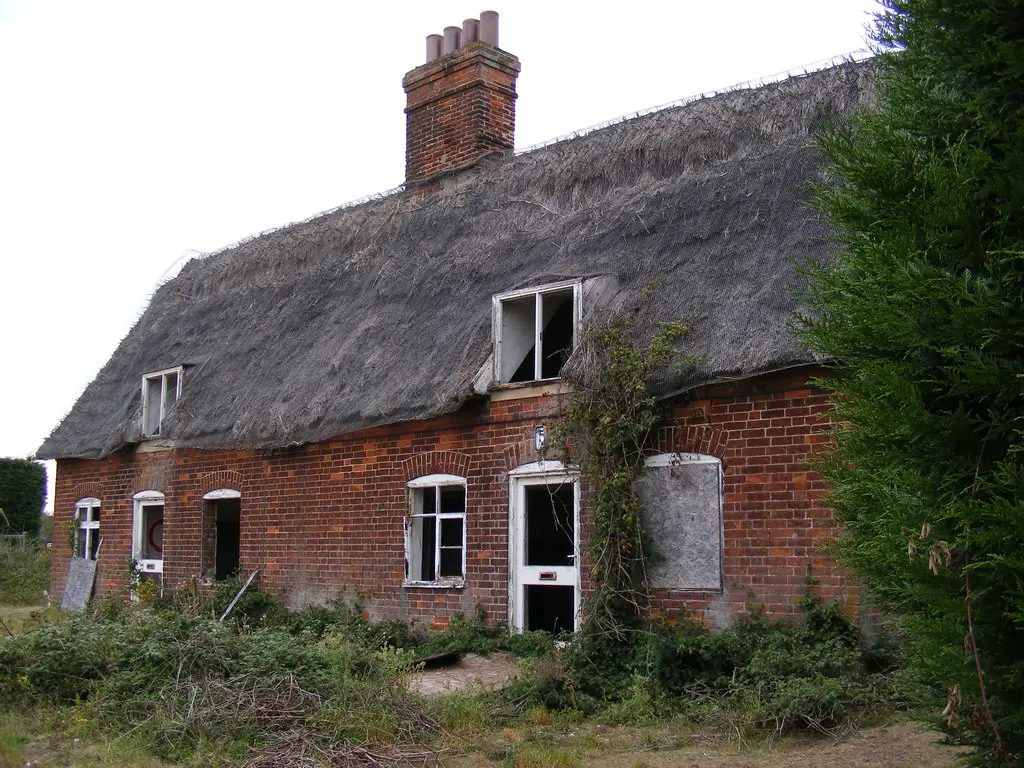 Image showing derelict cottages