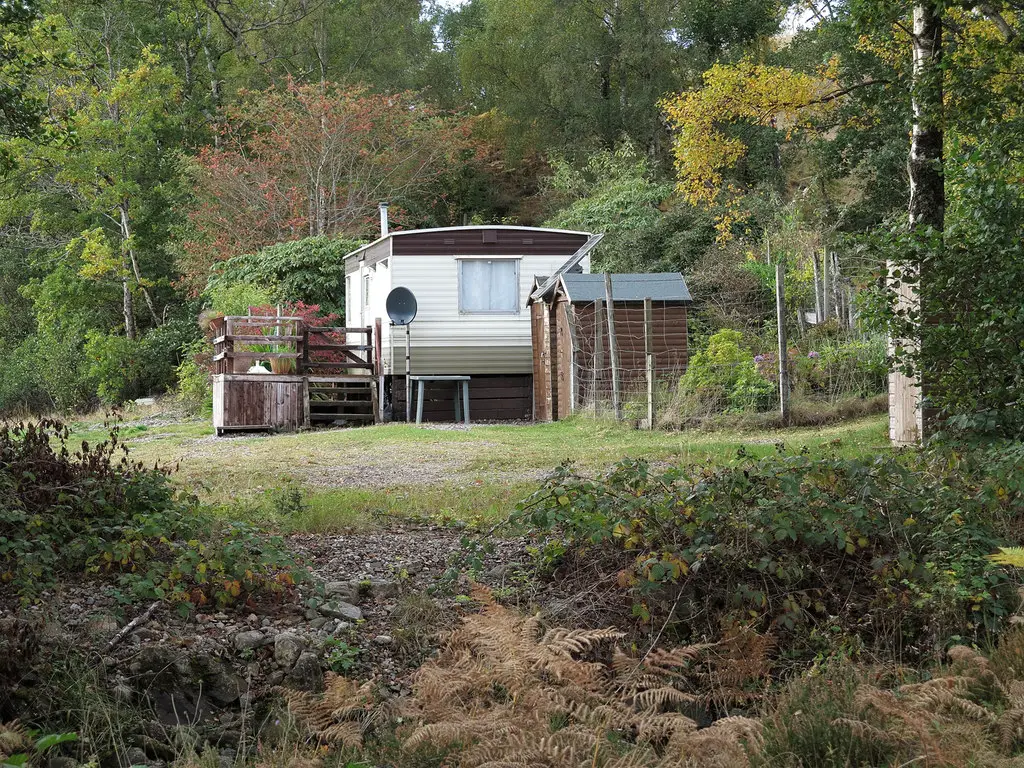 Image showing a caravan located on cheap land