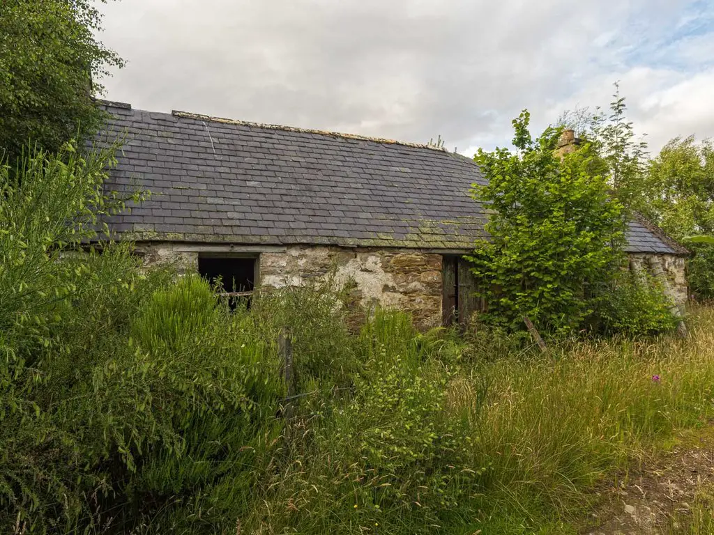 Image showing a derelict croft with land in Scotland